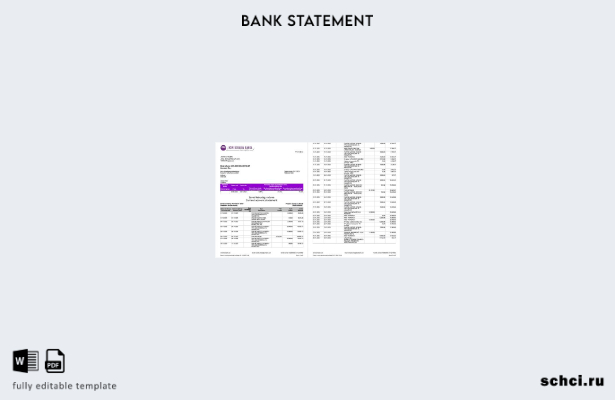 цифровая загрузка шаблона страниц выписки по счету в Сербии Komercijalna Banka с